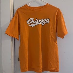 orange graphic tee
